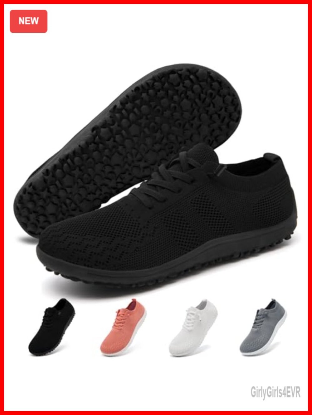 Barefoot Sneakers Women Wide Toe Box Zero Drop Knit Athletic Shoes